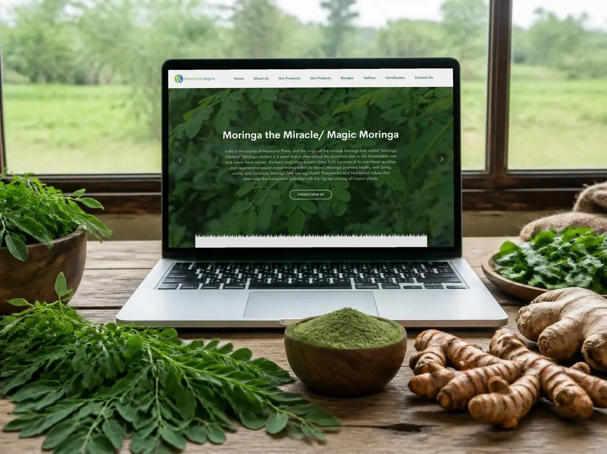 Kazanan Agro website mockup
