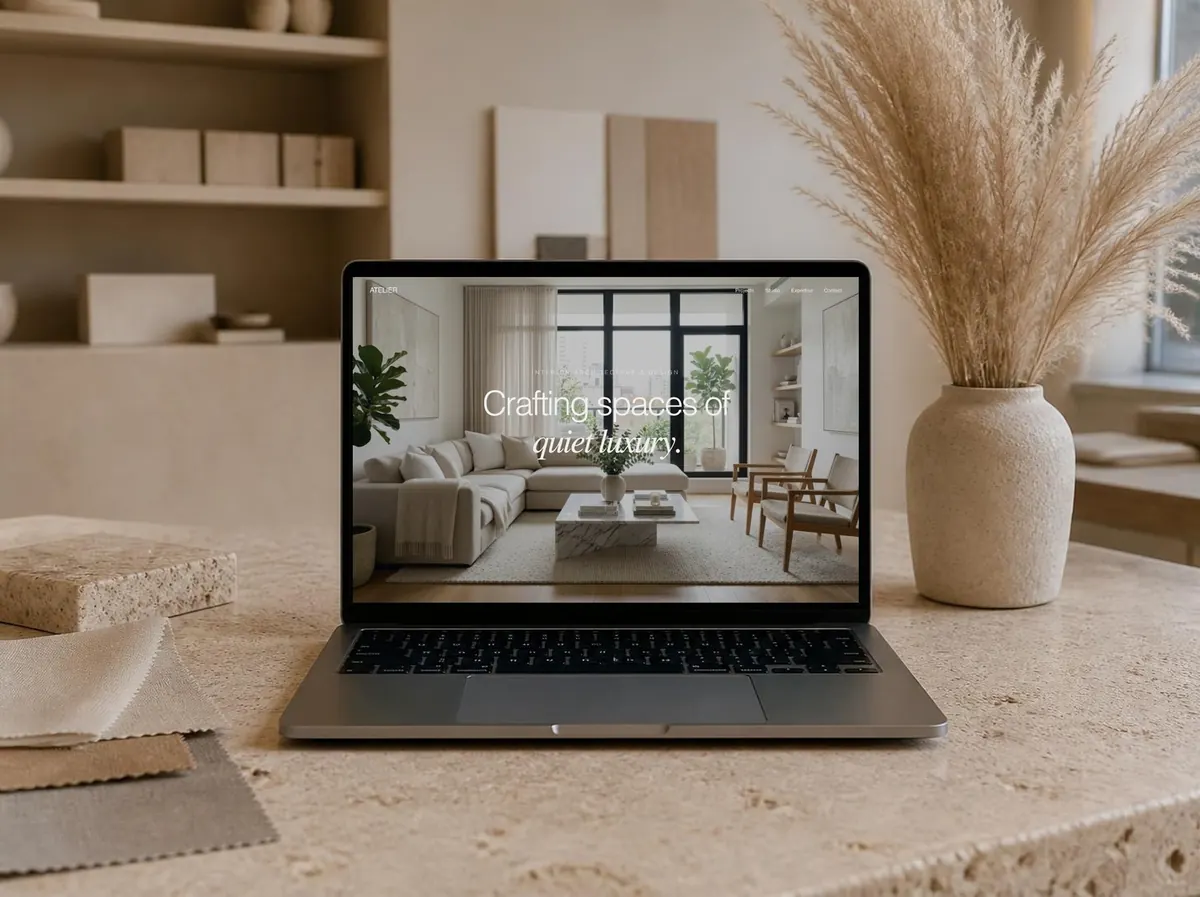 Studio Atelier website mockup